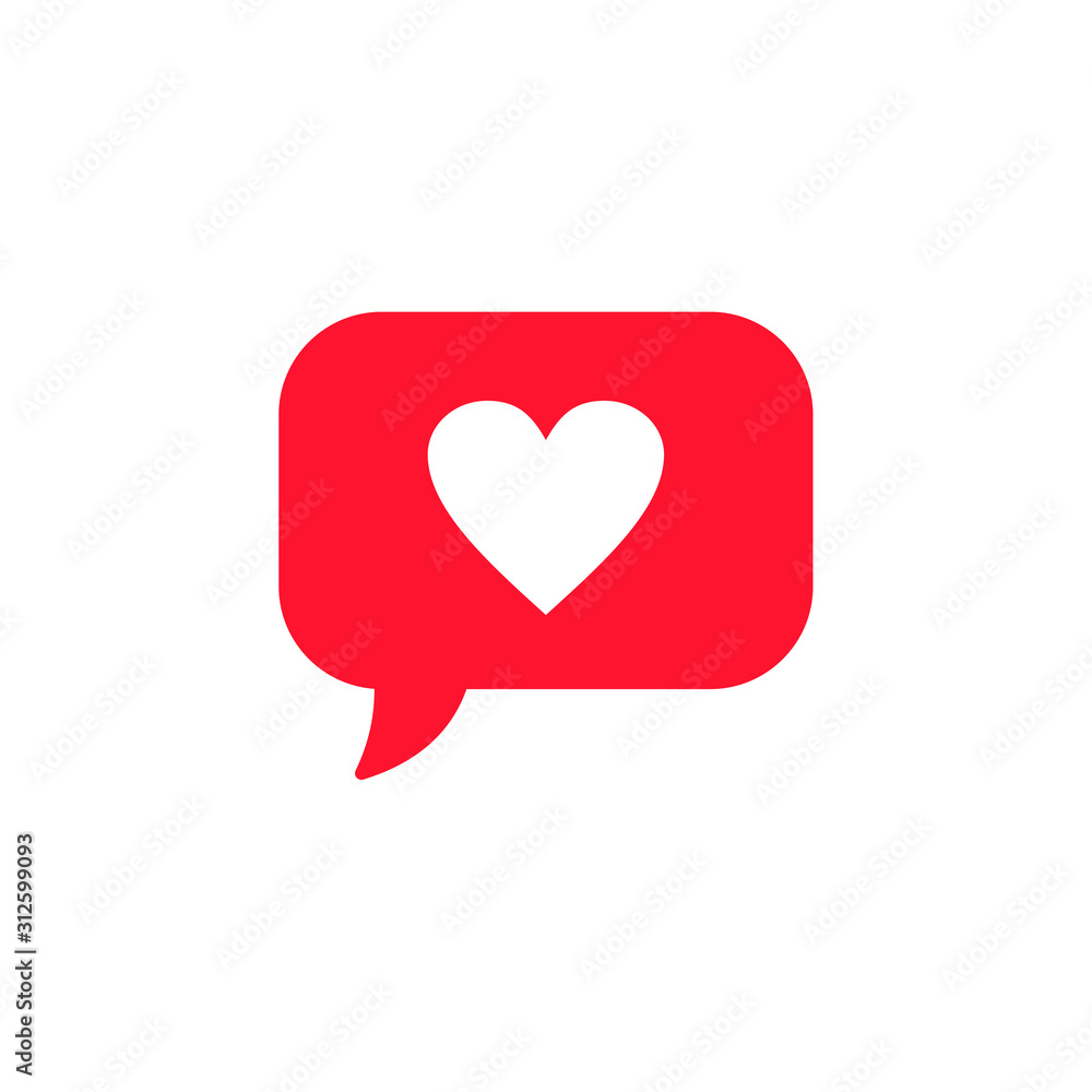 Poster Social media notifications icon template color editable. Social media notification symbol vector sign isolated on white background illustration for graphic and web design.