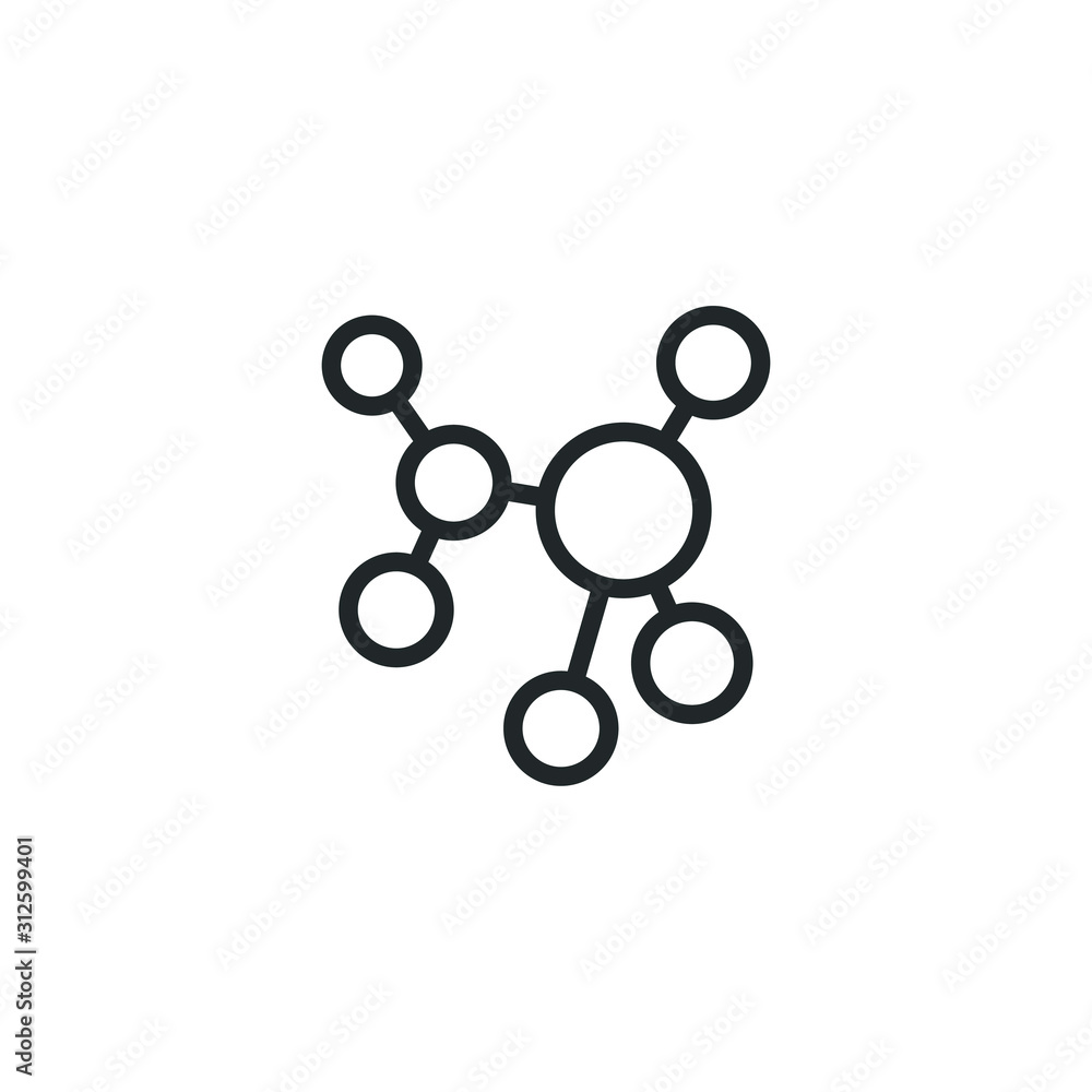 Poster molecule icon template color editable. molecule symbol vector sign isolated on white background illu