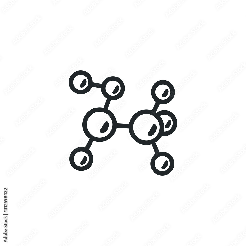 Poster molecule icon template color editable. molecule symbol vector sign isolated on white background illu