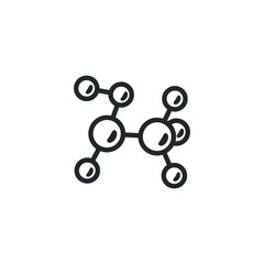 molecule icon template color editable. molecule symbol vector sign isolated on white background illustration for graphic and web design.