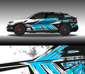 Wrap car decal design vector, custom livery race rally car vehicle sticker and tinting.