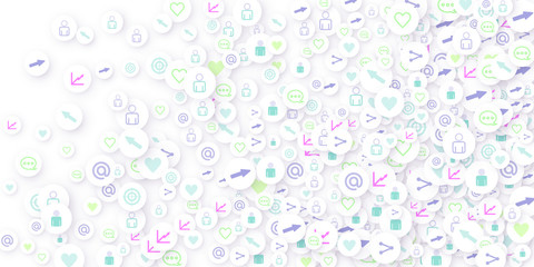 Social media marketing, Communication concept.