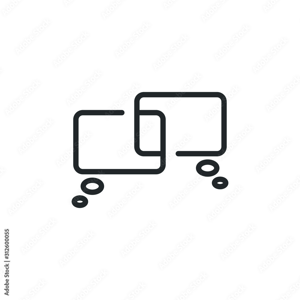 Poster Buble Chat and quote icon template color editable. Buble Chat and quote symbol vector sign isolated on white background illustration for graphic and web design.