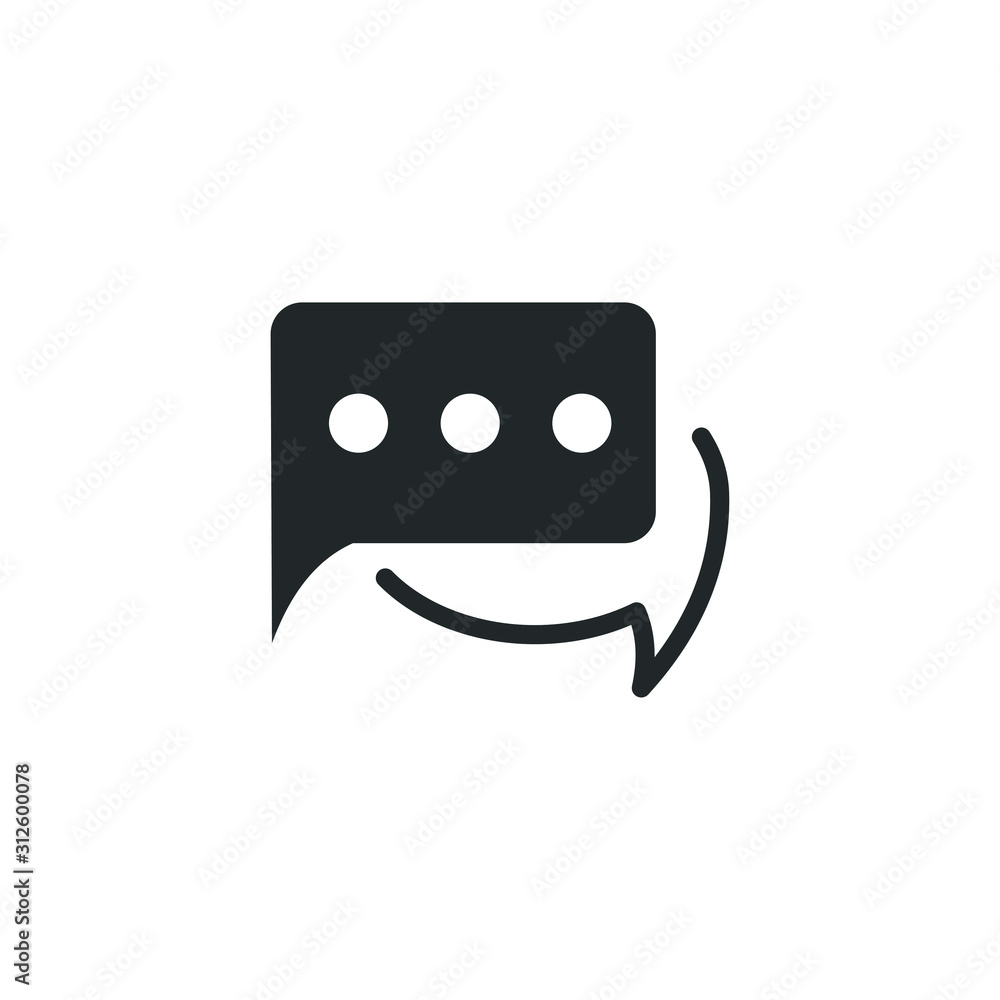 Poster buble chat and quote icon template color editable. buble chat and quote symbol vector sign isolated 