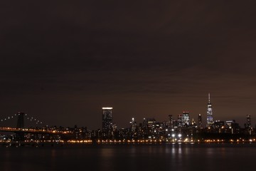 Obraz premium new york city skyline at night