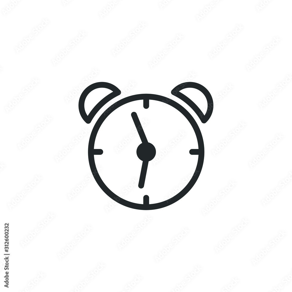 Poster Simple icon template color editable. Time Management symbol vector sign isolated on white background illustration for graphic and web design.