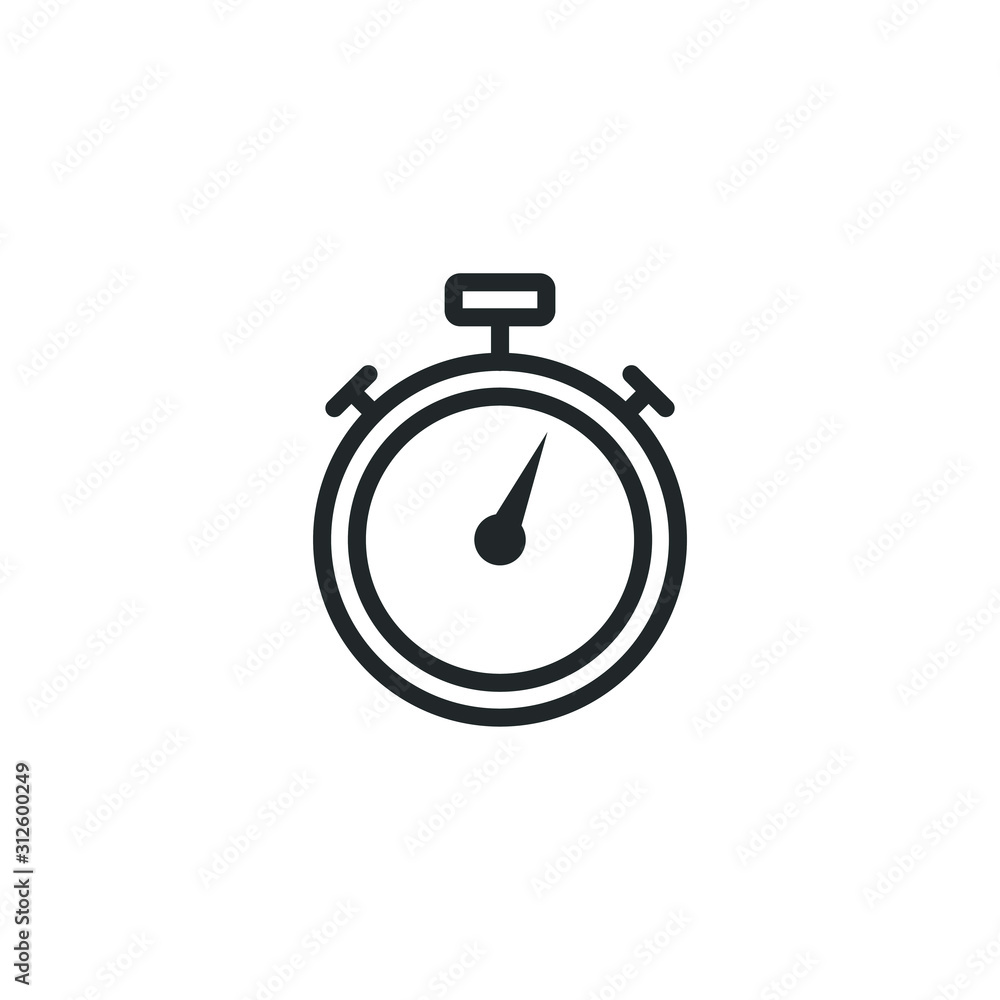 Leinwandbilder simple icon template color editable. time management symbol vector sign isolated on white background