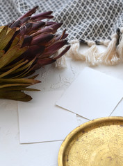 Watercolor notebook paper for desing, mockup