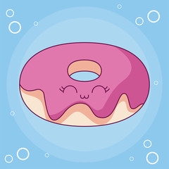 kawaii donut cartoon vector design