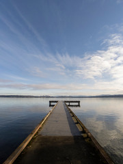 Obraz premium Lake Washington Winter Sky Calm Water