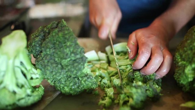 Chopping Broccoli