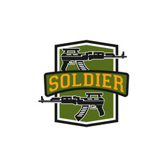 Military soldier logo design template