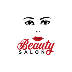 beauty salon logo design with modern concepts on white background vector template