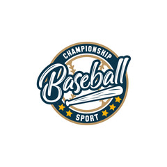 Baseball Logo Design Vector Template