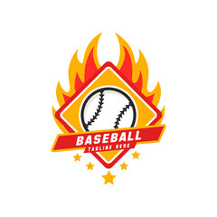 Baseball Logo Design Vector Template