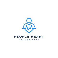 health logo designs or people with hearts and beats