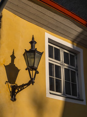 Fototapeta na wymiar Vintage lanterns on the streets in the old city of Tallinn