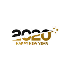 Happy New Year 2020 logo text design. Cover of business diary for 2020 with wishes. Brochure design template, greeting card, banners. Vector illustration. Isolated on white background.