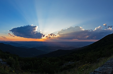 Sunset at Shenandoah National Park, Virginia