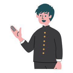 学生　男の子　解説