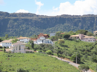 Fototapeta na wymiar View to the Mountain of São José. City of Tiradentes Minas Gerais. Brazil.