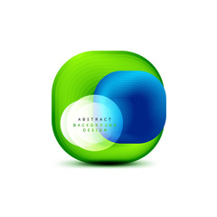 Square geometric banners with 3d smooth blend effect. Digital technology trendy icon design. Vector Illustration For Wallpaper, Banner, Background, Card, Book Illustration, landing page