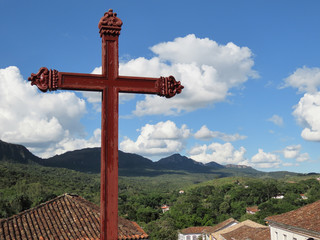 View to the Mountain of São José. City of Tiradentes Minas Gerais. Brazil.