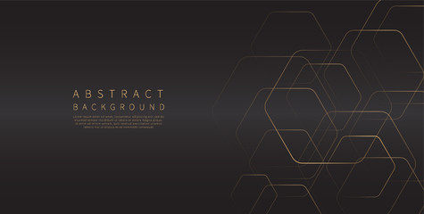 Abstract golden line background. Luxury style. Vector illustration.