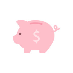 Piggy bank with dollar symbol