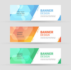 Banner design template for website. Vector illustration