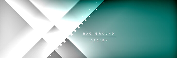 Abstract background - squares and lines composition created with lights and shadows. Technology or business digital template