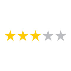 three rating star icon