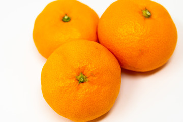 白背景のみかん