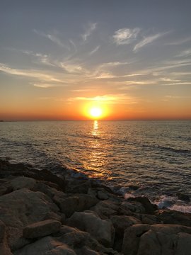 Unedited image of sunset over the sea
