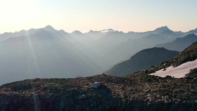 hover around at the bivacco gratton by the grivola glacier