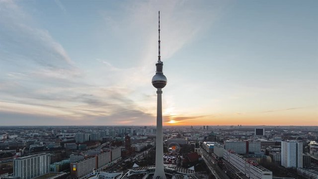 Berlin Alexanderplatz Sunset