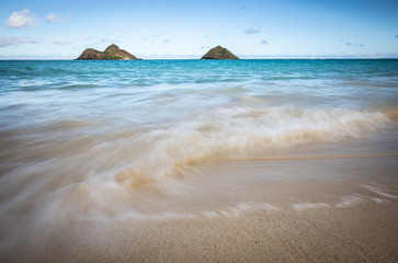 Coastline of Oahu and nearby islands