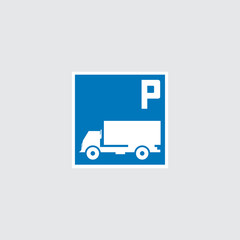Parking for truck icon design. vector illustration