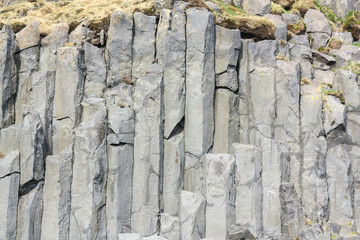 Basalt column formation in Iceland. Background 