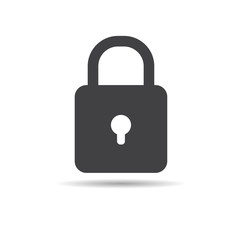 Lock icon. Vector illustration. on white background
