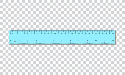 Ruler centimeter cm scale. Vector with centimeters measurement