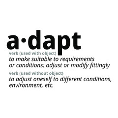The meaning of the word adapt in the dictionary
