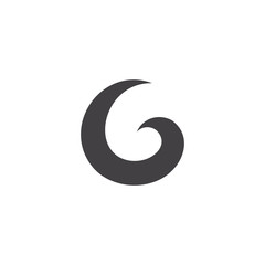 Fototapeta premium letter g curves spiral motion simple logo vector