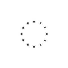 Stars in circle icon design isolated on white background. vector illustration