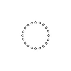 Stars in circle icon design isolated on white background. vector illustration