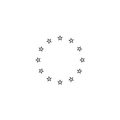 Stars in circle icon design isolated on white background. vector illustration