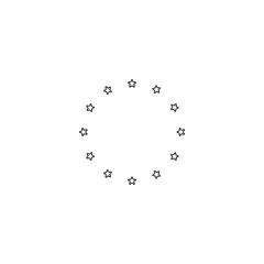 Stars in circle icon design isolated on white background. vector illustration