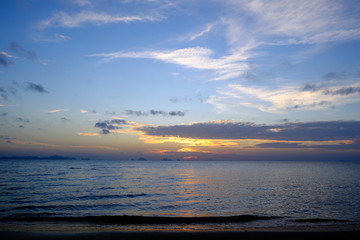Sunset Over the Ocean in Thailand