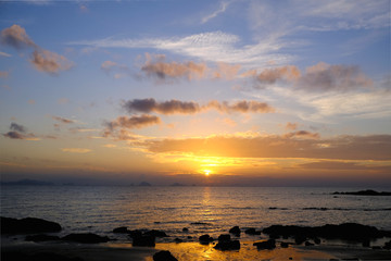 Sunset Over the Ocean in Thailand
