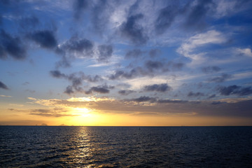 Sunset Over the Ocean in Thailand